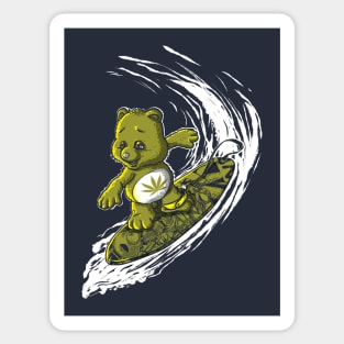 Don't Care Bear Surfing Sticker